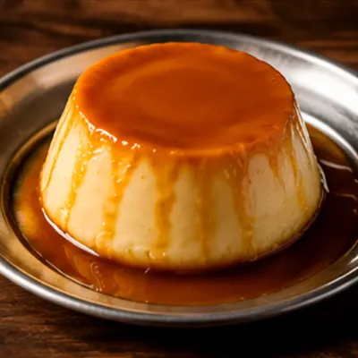 Flan casero con caramelo