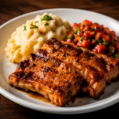 Costillas con puré